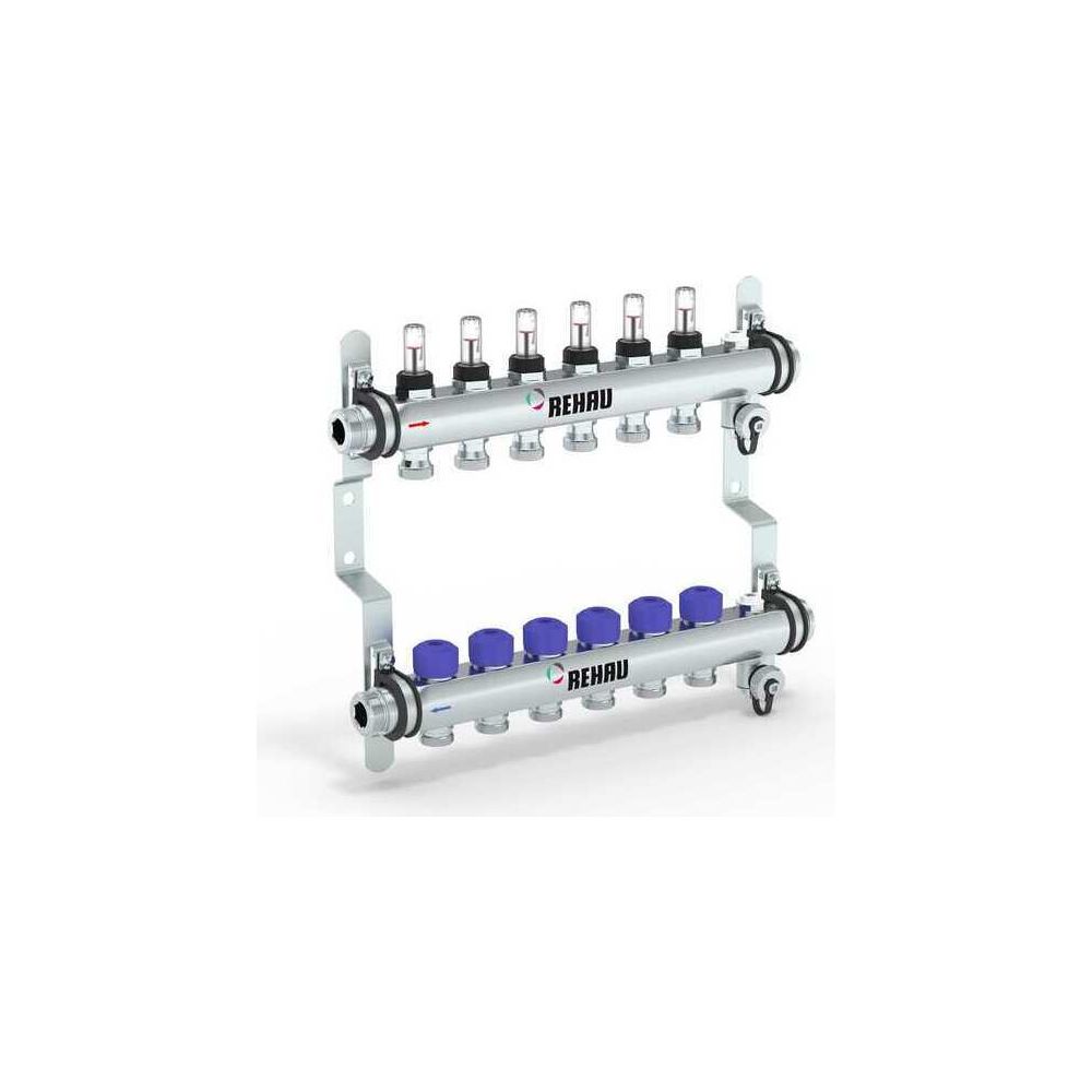 Rehau Verteiler HKV-D Easyflow, Edelstahl, 6 Heizkreise, mit Durchflussanzeige min/m... REHAU-13831601200 4068767634254 (Abb. 2)