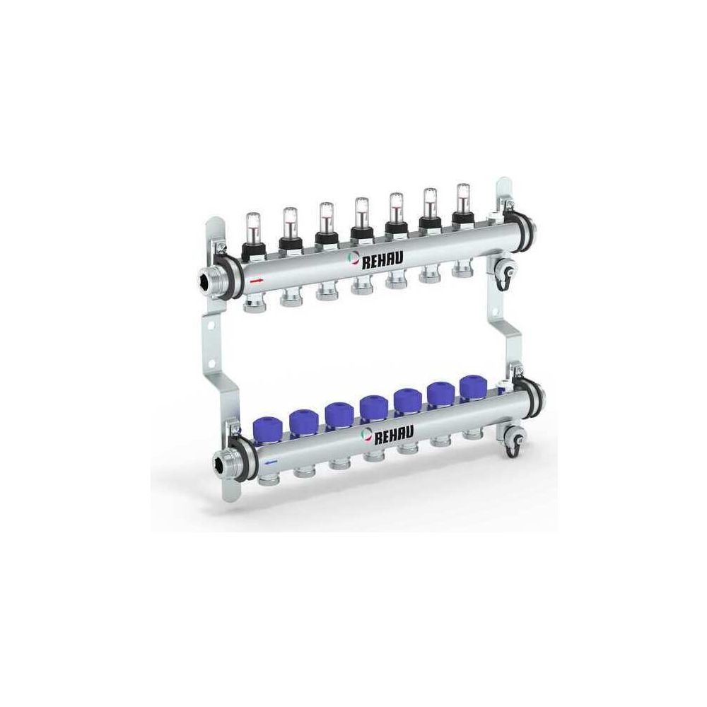 Rehau Verteiler HKV-D Easyflow, Edelstahl, 7 Heizkreise, mit Durchflussanzeige min/m... REHAU-13831701200 4068767634261 (Abb. 2)