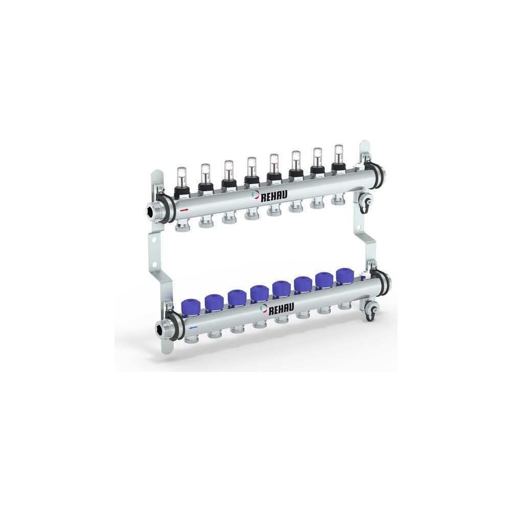 Rehau Verteiler HKV-D Easyflow, Edelstahl, 8 Heizkreise, mit Durchflussanzeige min/m... REHAU-13831801200 4068767634278 (Abb. 2)
