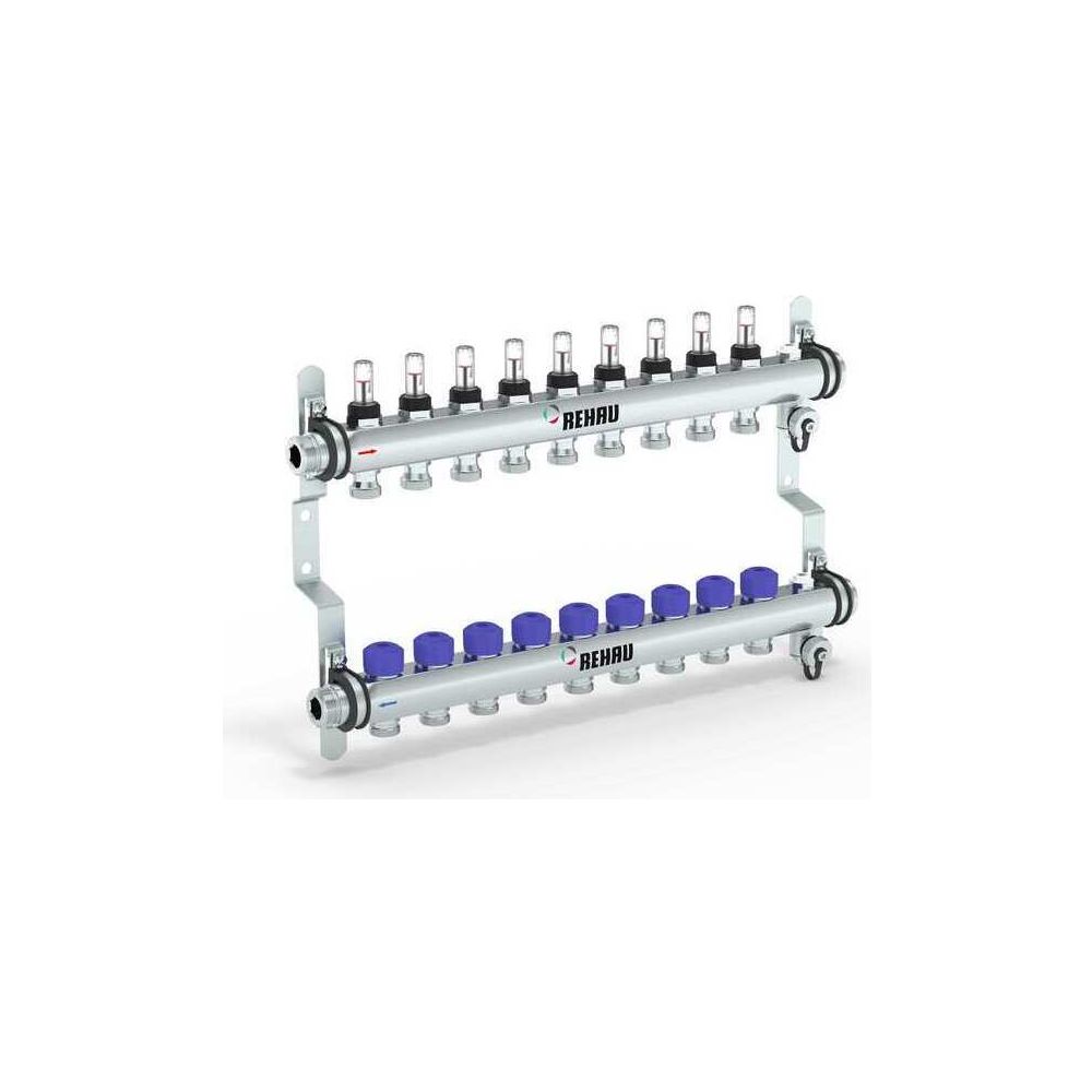 Rehau Verteiler HKV-D Easyflow, Edelstahl, 9 Heizkreise, mit Durchflussanzeige min/m... REHAU-13831901200 4068767634285 (Abb. 2)