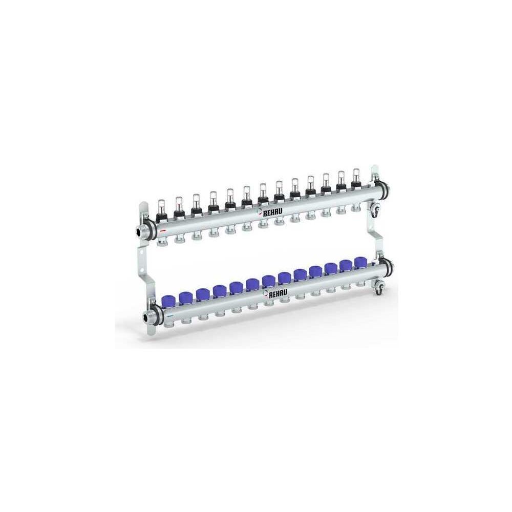 Rehau Verteiler HKV-D Easyflow, Edelstahl, 13 Heizkreise, mit Durchflussanzeige min/... REHAU-13832301200 4068767634322 (Abb. 2)