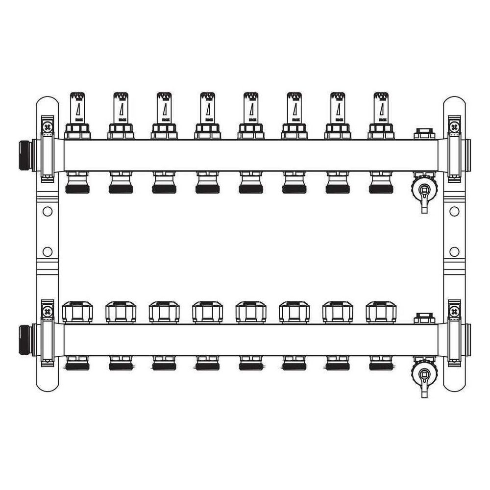 Rehau Verteiler HKV-D Easyflow, Edelstahl, 8 Heizkreise, mit Durchflussanzeige min/m... REHAU-13831801200 4068767634278 (Abb. 4)