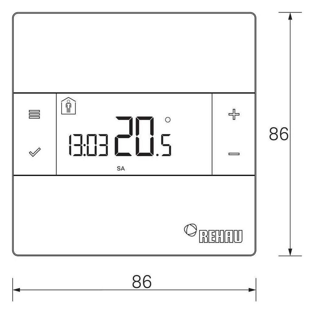 Rehau Rautherm Raumregler NEA H 230V, für Heizfall, Schwarz... REHAU-14601021001 4068768005824 (Abb. 6)