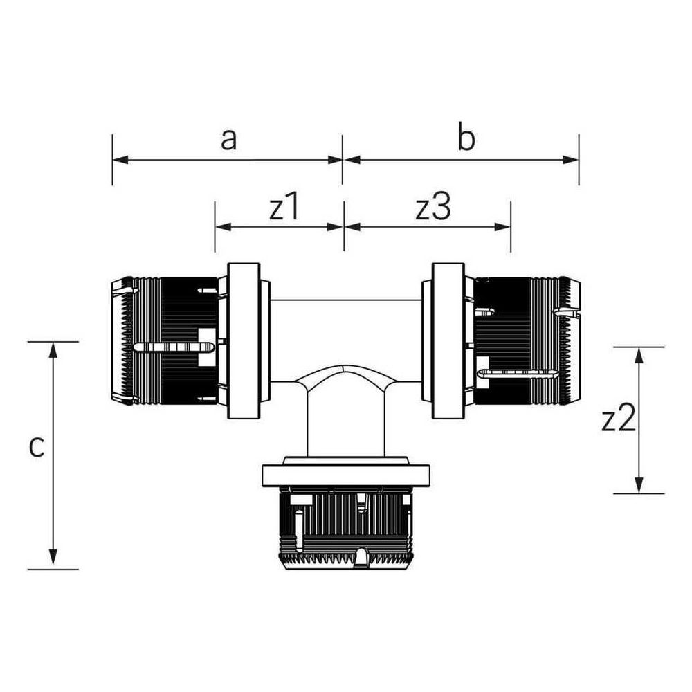 Rehau T-Stück Fastloc EXplus, Messing, 25x20x25mm... REHAU-13706591001 4067936344680 (Abb. 2)