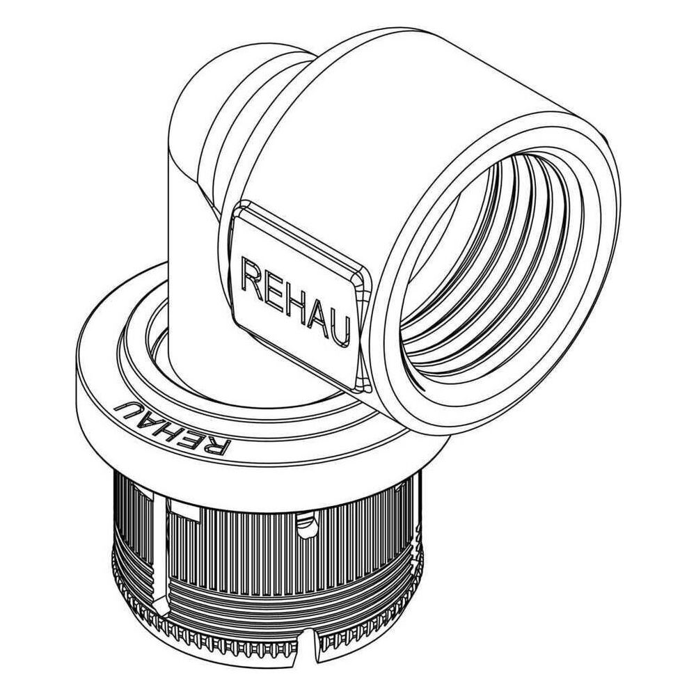 Rehau Winkelübergang Fastloc EXplus, 20mm x Rp 1/2", Messing... REHAU-13707211001 4067936344970 (Abb. 2)