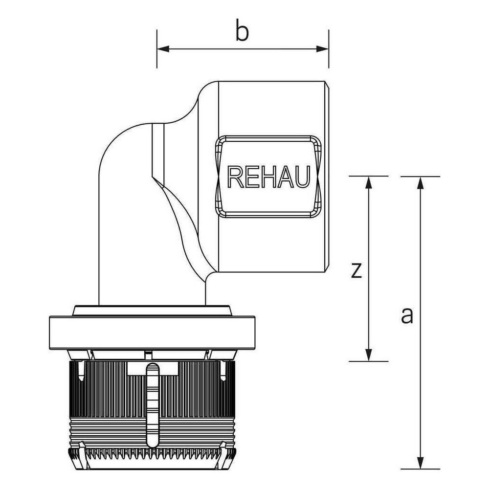 Rehau Winkelübergang Fastloc EXplus, 20mm x Rp 1/2", Messing... REHAU-13707211001 4067936344970 (Abb. 3)