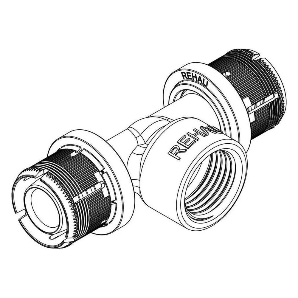 Rehau T-Stück Fastloc EXplus, Messing, 25mm x Rp 3/4" x 25mm... REHAU-13706781001 4067936345212 (Abb. 3)