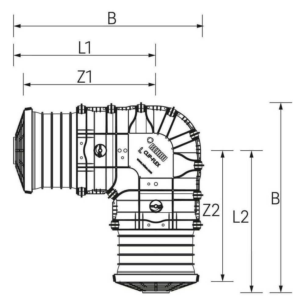 Rehau Clip-Flex L-Muffenset klein, 14505011001... REHAU-14505011001 4064299782654 (Abb. 3)