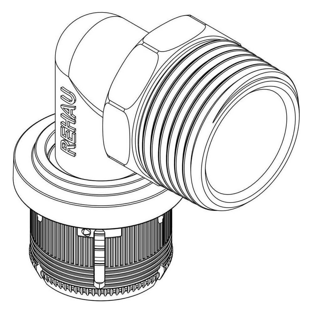Rehau Winkelübergang Fastloc EXplus, 32mm x R 1", Messing... REHAU-13707311001 4067936345656 (Abb. 3)