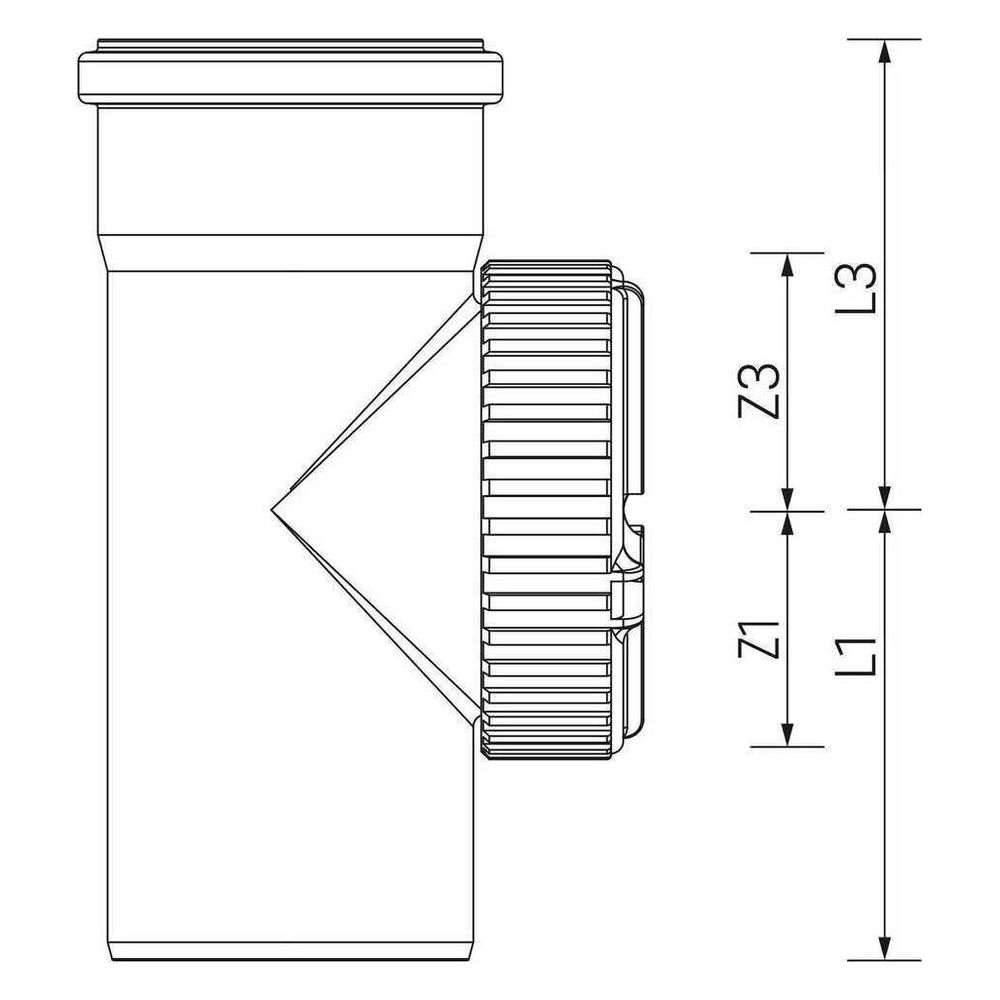 Rehau Raupiano Plus Reinigungsrohr DN 160, mit Rohrreinigungseinsatz... REHAU-11240791001 4059757620647 (Abb. 3)