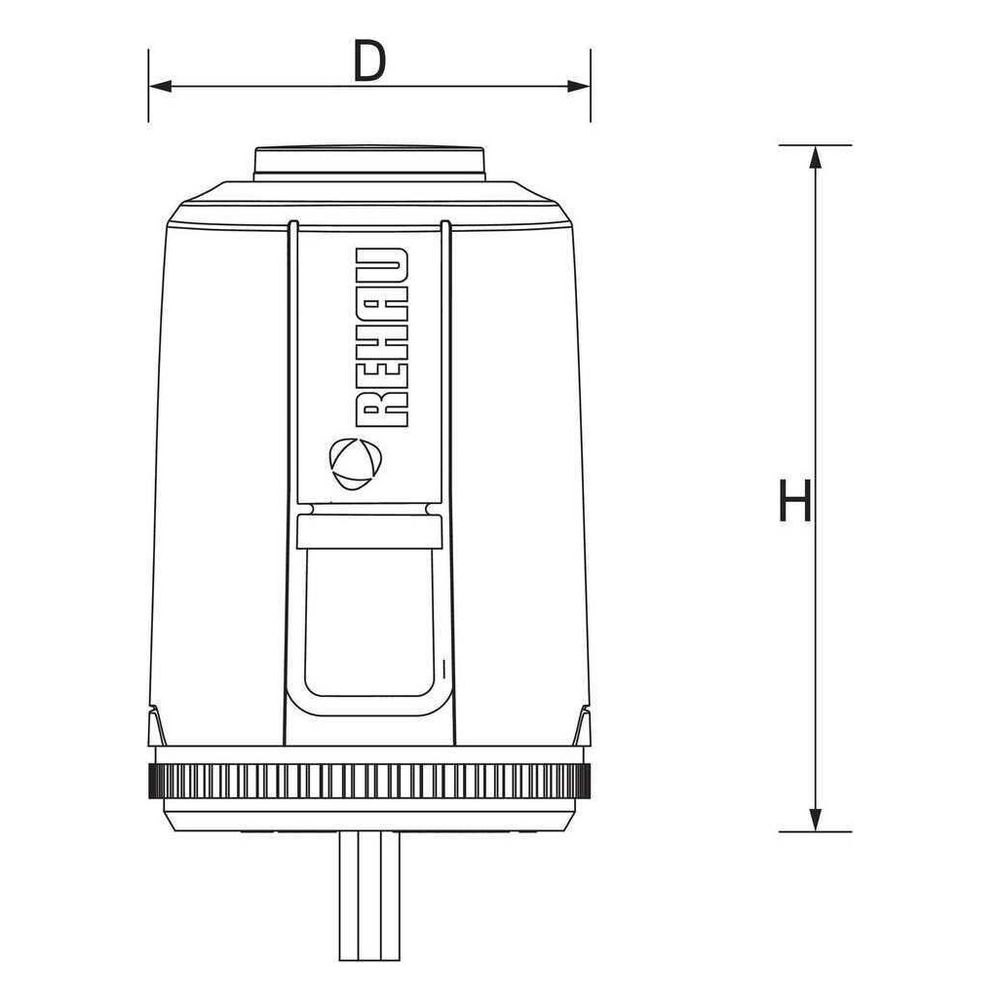 Rehau Stellantrieb UNI 24V, thermischer Zweipunkt-Antrieb für Regulierventile oder T... REHAU-13992761001 4067936343911 (Abb. 5)