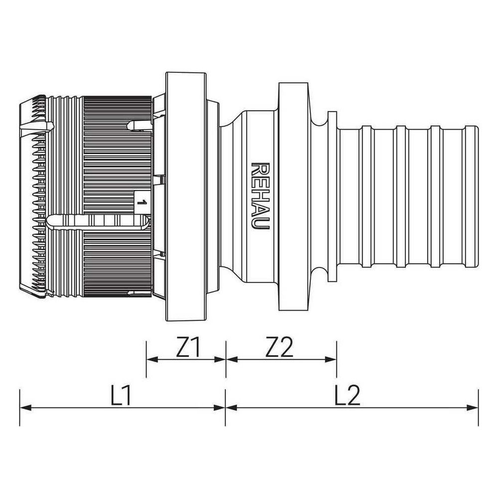 Rehau Übergangskupplung Fastloc / Rautitan 20 - 20... REHAU-13707511001 4067936345748 (Abb. 3)