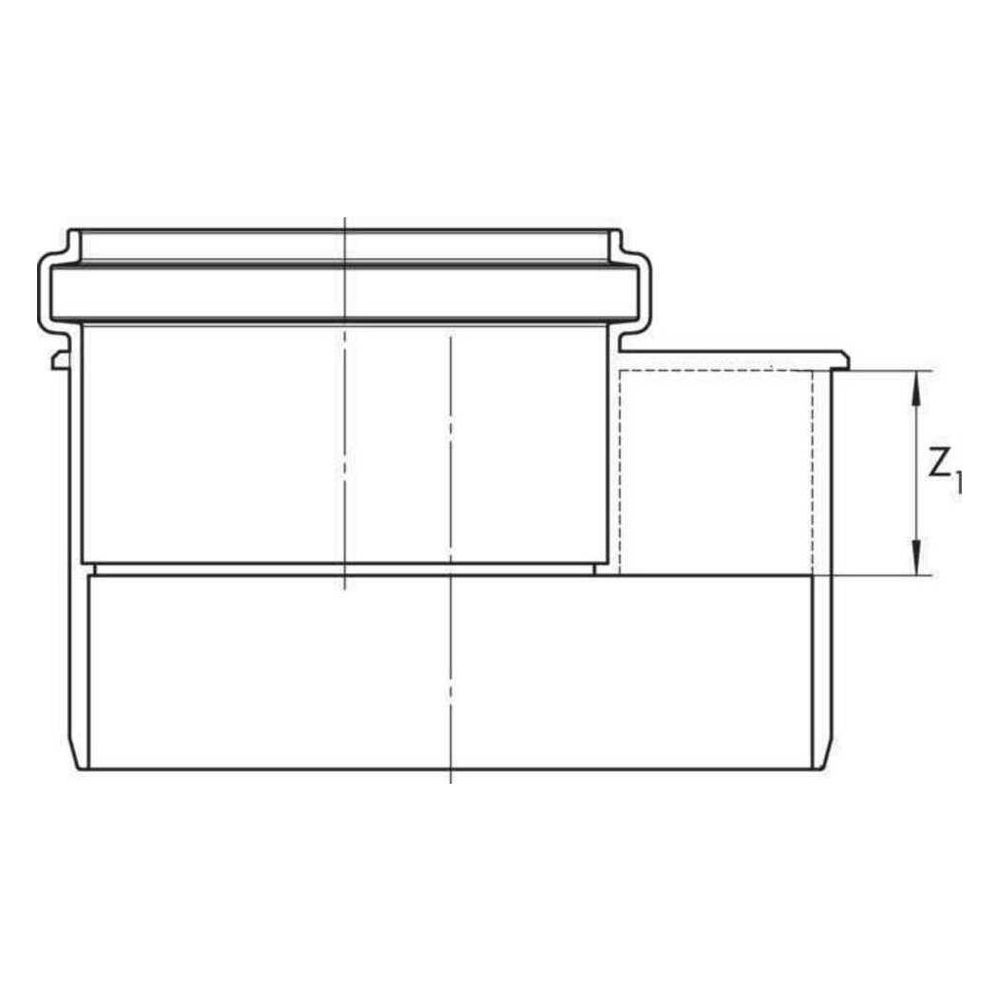 Rehau Raupiano Plus Übergangsrohr kurz DN 110/75... REHAU-11200861001 4059757376070 (Abb. 2)
