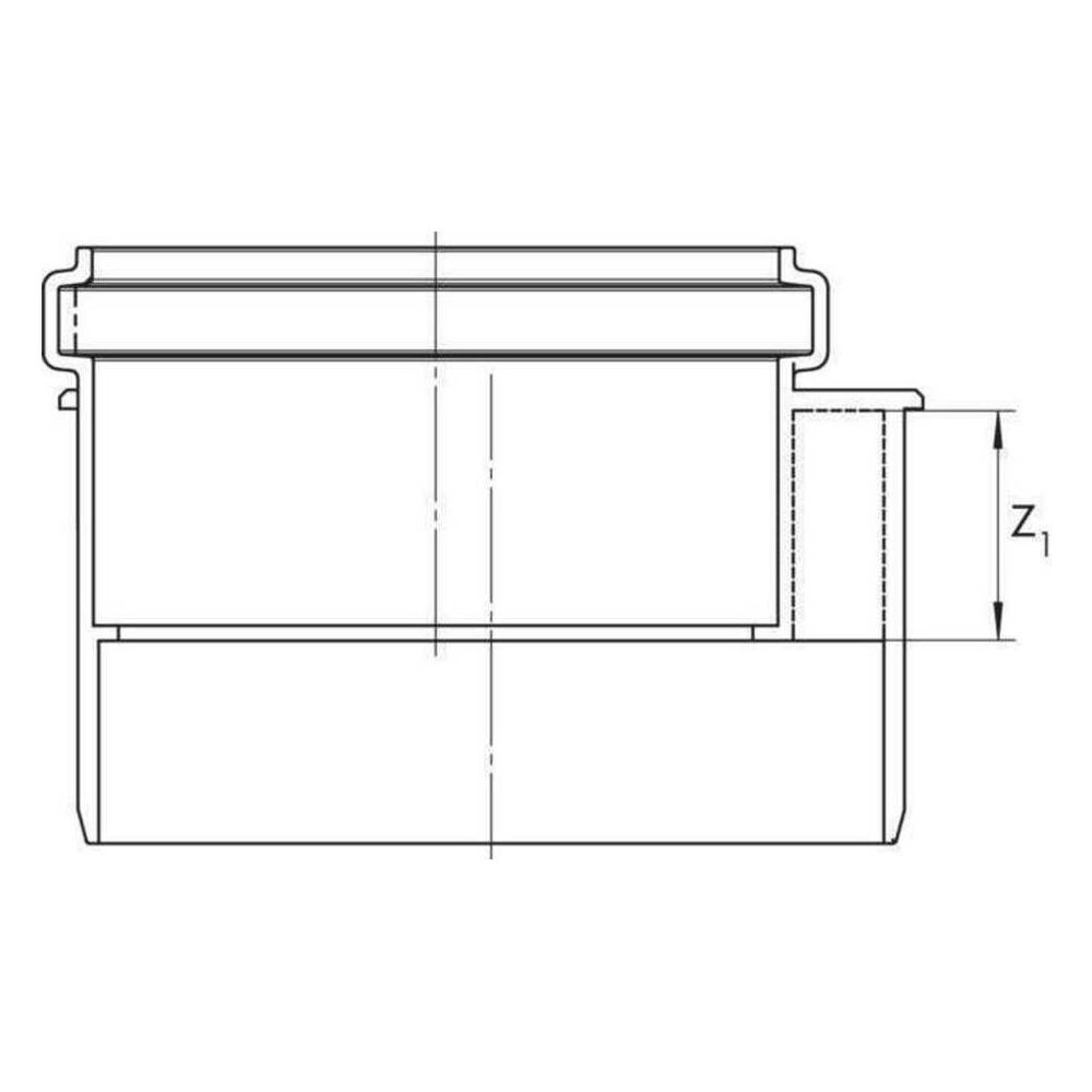 Rehau Raupiano Plus Übergangsrohr kurz DN 110/90... REHAU-11200871001 4059757376087 (Abb. 2)