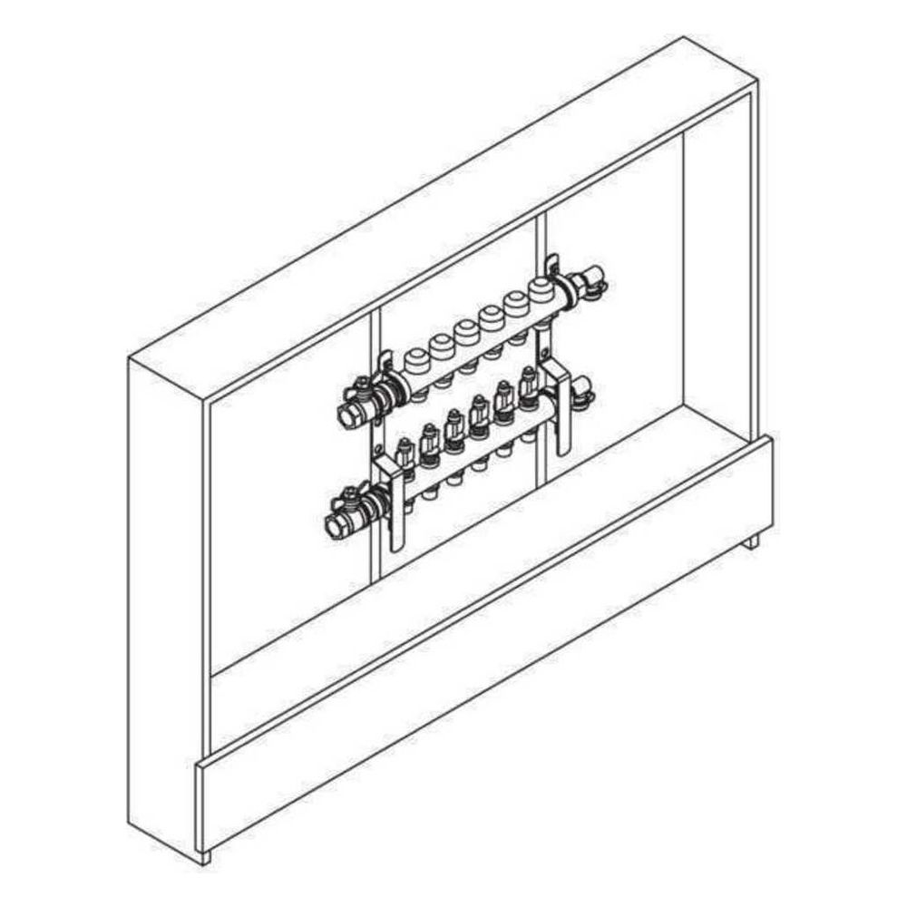Rehau Rautherm Unit, HKV-D V2A und UP 110, 9 Heizkreise, Kugelhahnset horizontal lin... REHAU-11068891001 4059757758951 (Abb. 2)