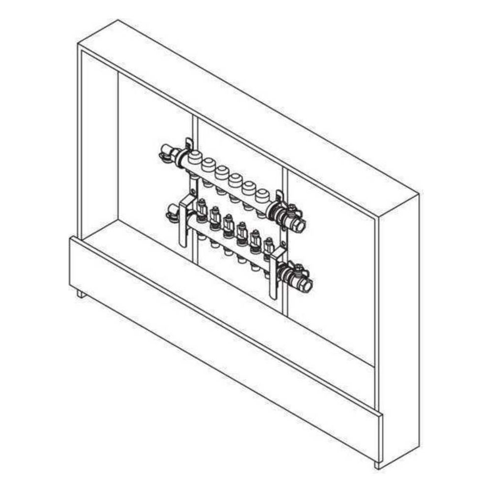 Rehau Rautherm Unit, HKV-D V2A und UP 110, 3 Heizkreise, Kugelhahnset horizontal rec... REHAU-11069031001 4059757759002 (Abb. 2)