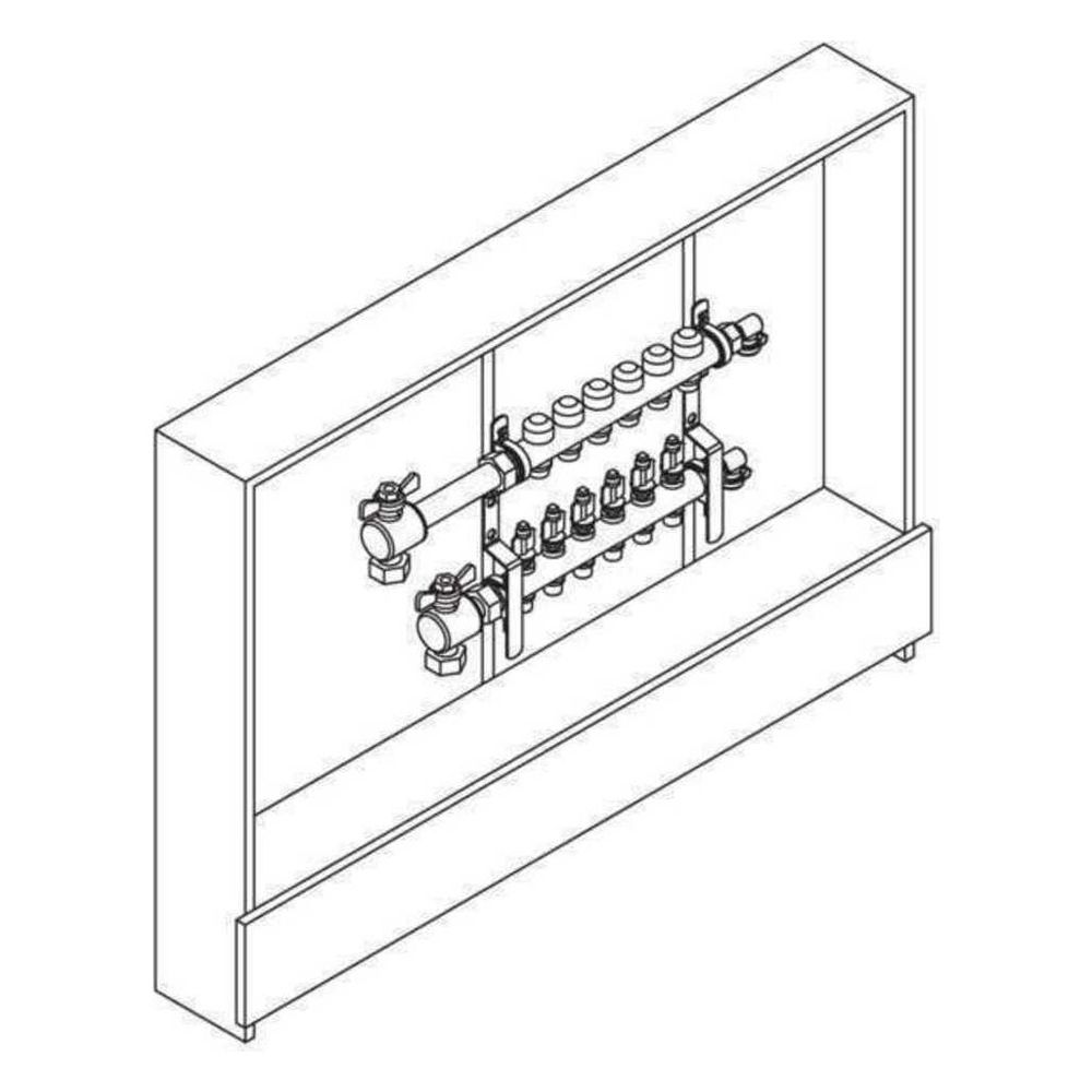 Rehau Rautherm Unit, HKV-D V2A und UP 110, 3 Heizkreise, Kugelhahnset vertikal links... REHAU-11068431001 4059757752843 (Abb. 2)