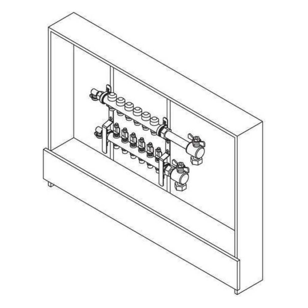 Rehau Rautherm Unit, HKV-D V2A und UP 110, 10 Heizkreise, Kugelhahnset vertikal rech... REHAU-11068701001 4059757758845 (Abb. 2)