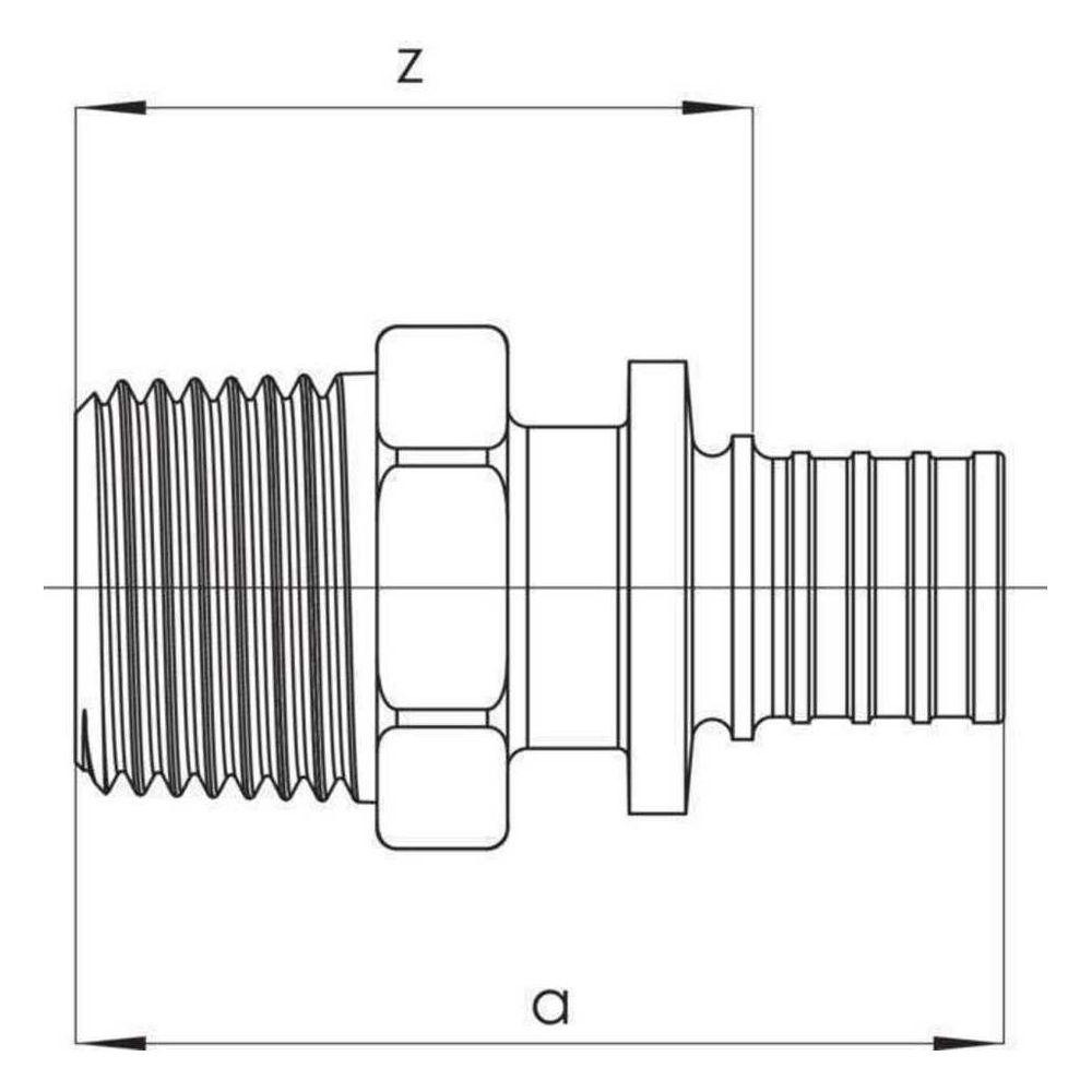 Rehau Systemübergang Rautitan SX 20mm x R 1/2", Edelstahl... REHAU-11377821001 4007360256418 (Abb. 2)