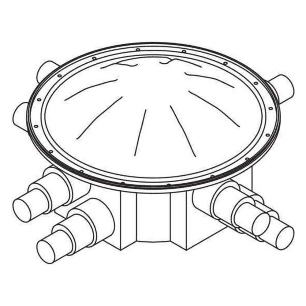 Rehau Nahwärmeschacht mit 8 Einlässen, Durchmesser 800mm, Polyethylen... REHAU-12085581001 4007360489458 (Abb. 3)