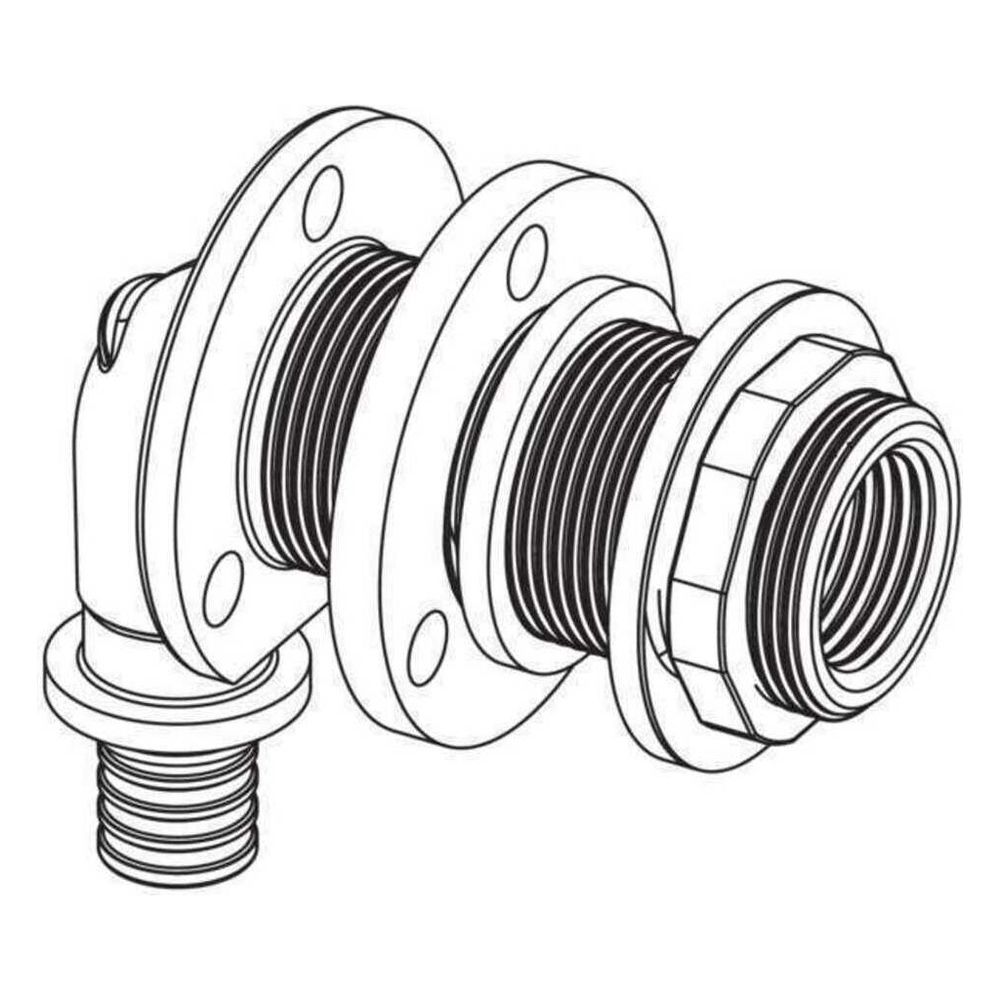 Rehau Wandwinkel Rautitan RXplus, 16mm x Rp 1/2" x 55mm, für Holzspanplatte, Rotguss... REHAU-14563781001 4061264397929 (Abb. 2)