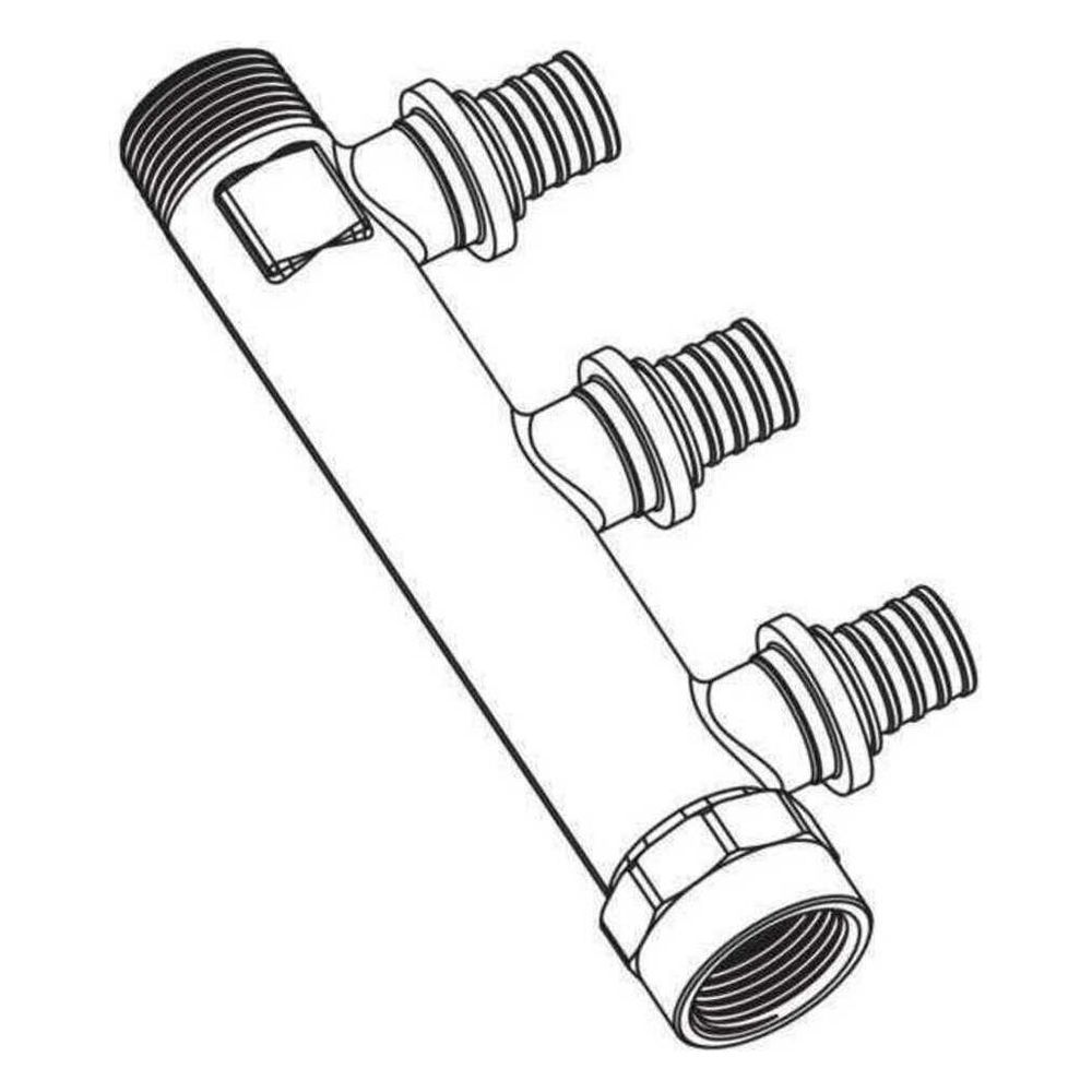 Rehau Schiebehülsenverteiler Rautitan RXplus 3-fach, 16xR/Rp 3/4"... REHAU-14563851001 4061264397998 (Abb. 2)