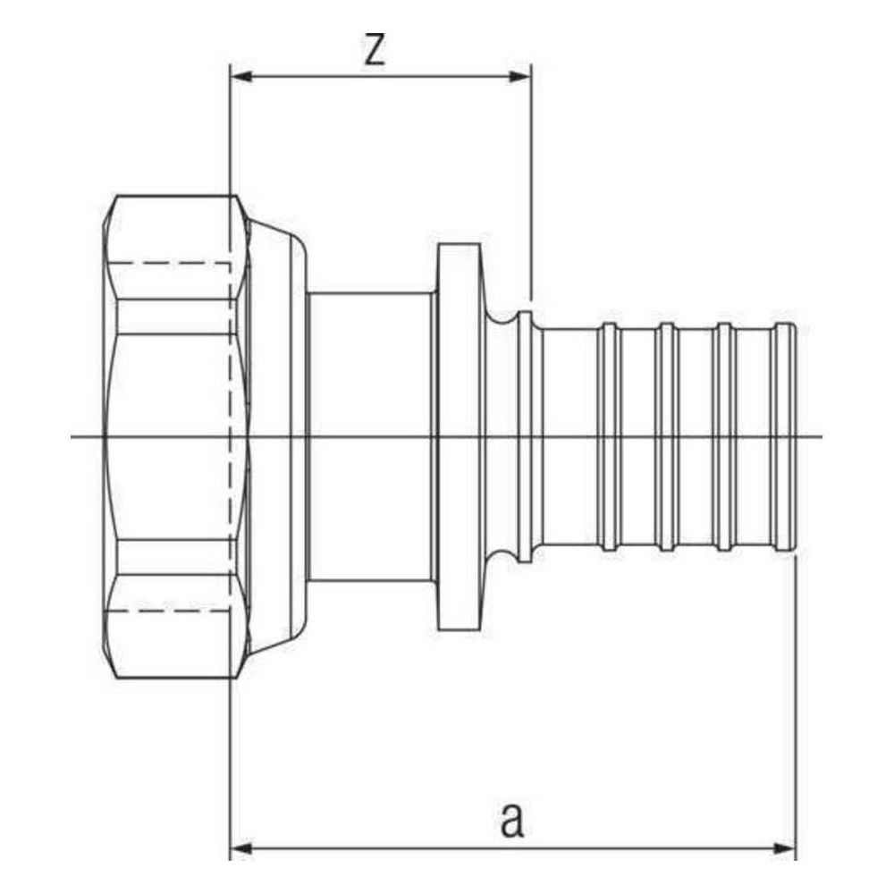 Rehau Übergang mit Überwurfmutter SDR 11, 63x5,8mm - G 2"... REHAU-11092211001 4064299605823 (Abb. 3)
