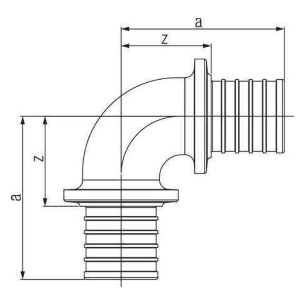 Rehau Rautitan Bogen RXplus 63/63mm, 90 Grad, Rotguss... REHAU-14563081001 4061264397226 (Abb. 3)