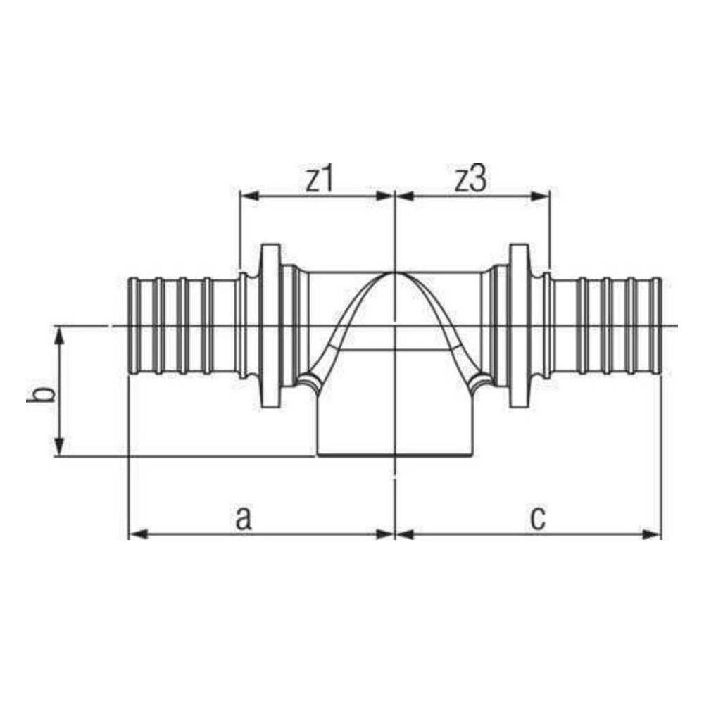 Rehau T-Stück Rautitan RXplus stabil 50mm x Rp 1/2" - 50mm... REHAU-14600241001 4062178755492 (Abb. 3)
