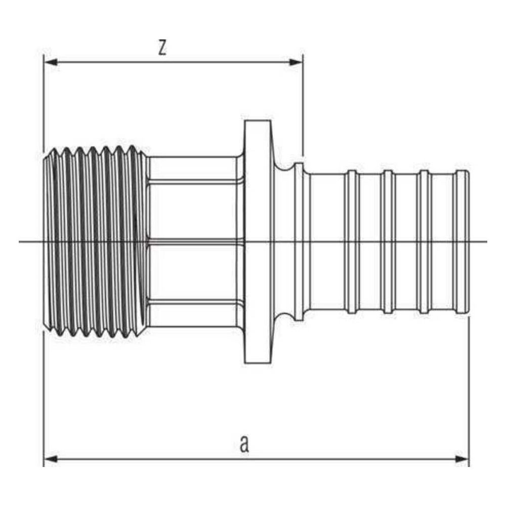 Rehau Übergang Rautitan RXplus, 25mm x R 1/2", Rotguss... REHAU-14563171001 4061264397318 (Abb. 3)