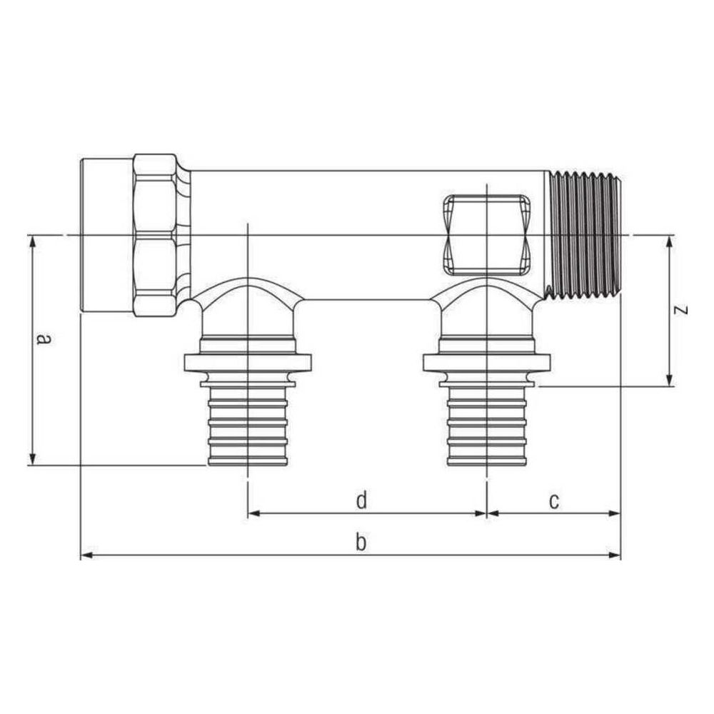 Rehau Schiebehülsenverteiler Rautitan RXplus 2-fach, 16xR/Rp 3/4"... REHAU-14563831001 4061264397974 (Abb. 3)
