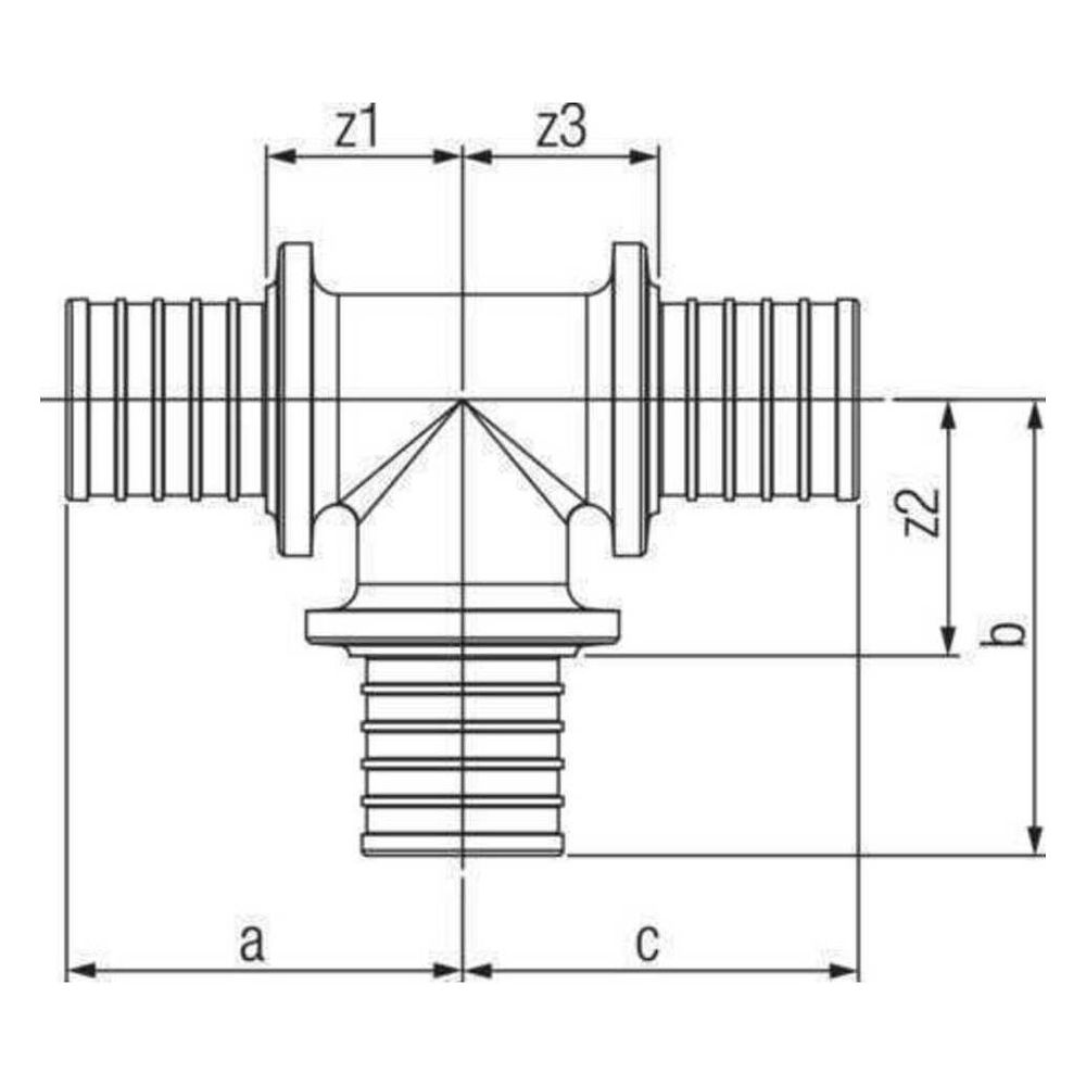 Rehau T-Stück Rautitan RXplus stabil 63x63x63mm... REHAU-14600141001 4062178676018 (Abb. 3)