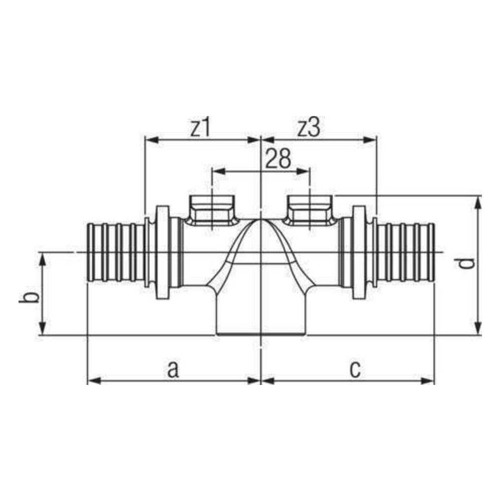 Rehau Wand-T-Stück Rautitan RXplus 20mm x Rp 1/2" x 16mm... REHAU-14562931001 4061264397073 (Abb. 3)
