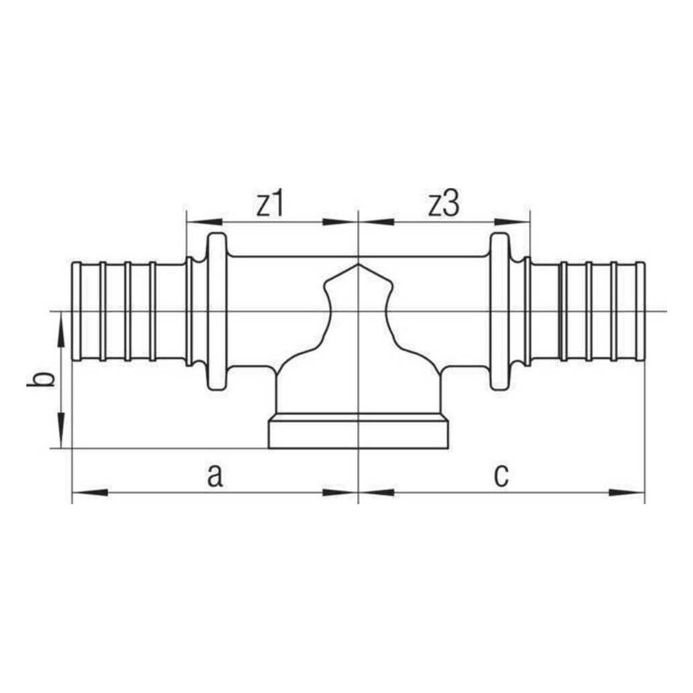 Rehau T-Stück SDR 7,4 LX, 32mm x Rp 3/4" x 32mm, Messing... REHAU-11680631001 4007360459499 (Abb. 2)