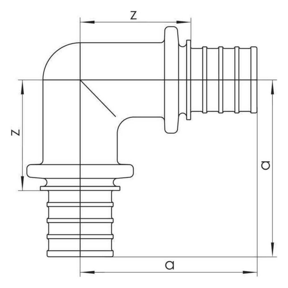 Rehau Winkel 20x2,0mm - 20x2,0mm, 90 Grad... REHAU-12589071002 4007360032531 (Abb. 2)