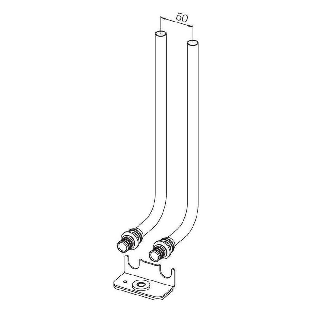 Rehau Heizkörper-Winkel-Anschlussgarnitur-Set Rautitan 16x250mm, inkl. Fixiereinheit... REHAU-12663721001 4007360160081 (Abb. 2)