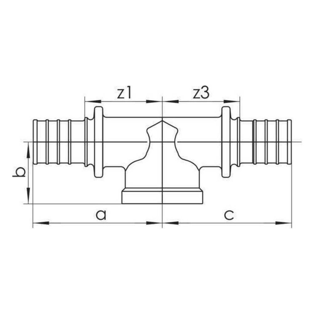 Rehau T-Stück, SDR 11 LX, 50mm x Rp 1 1/4" x 40mm, Messing... REHAU-11691571001 4007360458003 (Abb. 2)