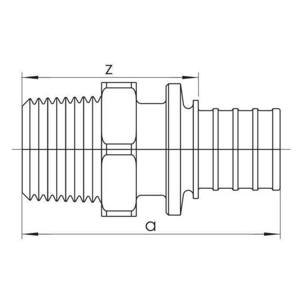 Rehau Übergang Rautitan LX plusG, 32mm x R 3/4", Messing... REHAU-13129991001 4007360543303 (Abb. 2)