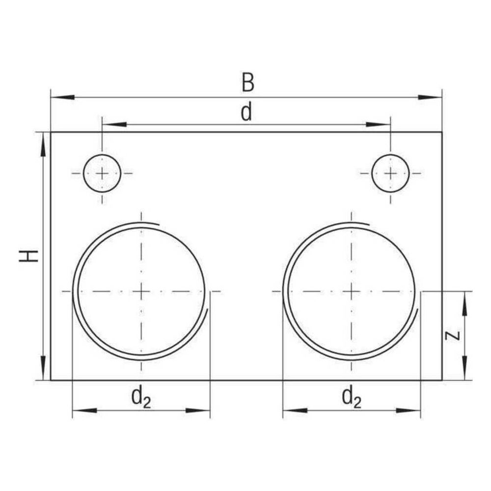Rehau 2-fach-Verteiler, mit Innengewinde, 90 Grad, Rp 1 1/2" x Rp 1"... REHAU-13045731001 4007360479138 (Abb. 2)