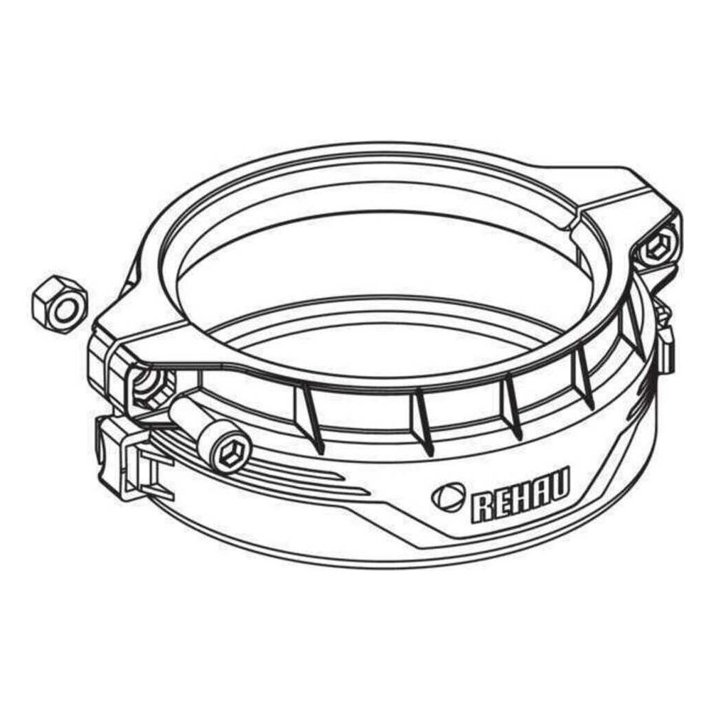 Rehau Raupiano Plus Längskraftschlüssige Verbindungsklammer LKV DN 90... REHAU-11006631001 4007360484033 (Abb. 2)