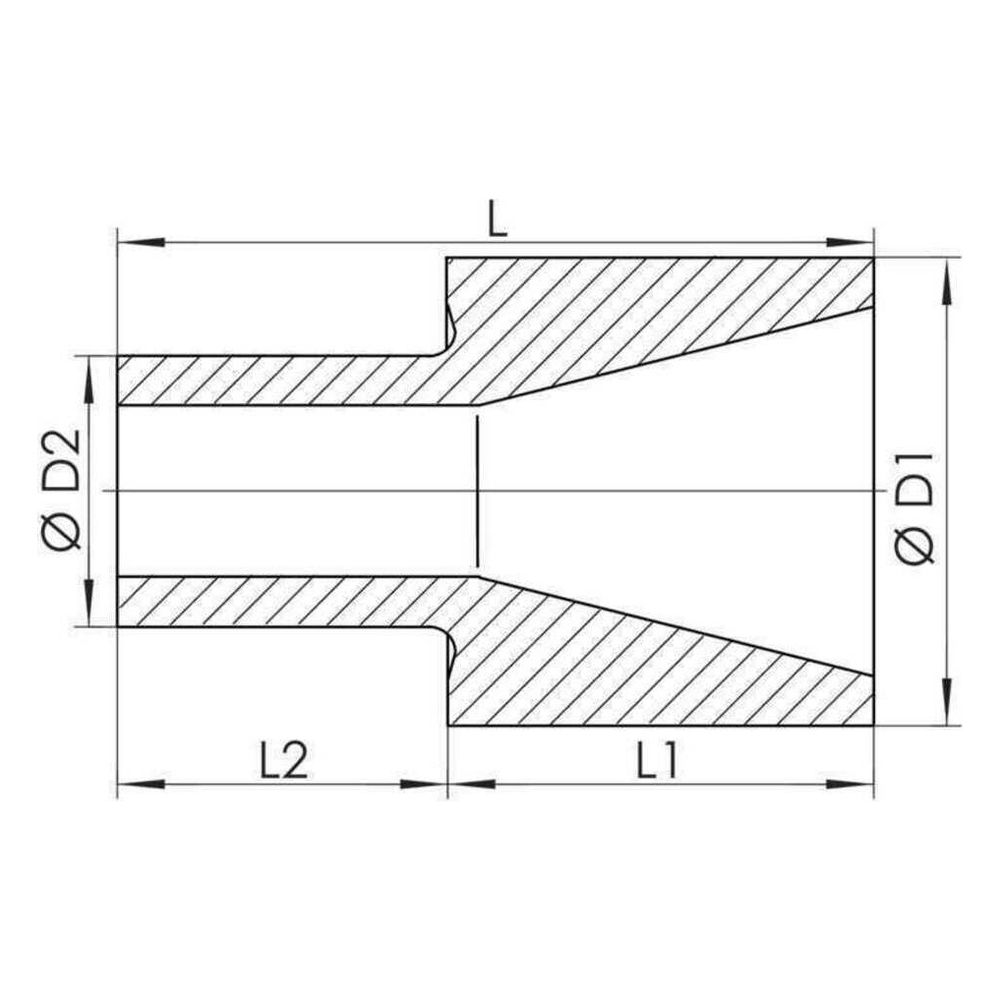 Rehau Fusapex Reduzierstück 160x110mm, PE-X, Natur... REHAU-12036171001 4007360403065 (Abb. 3)