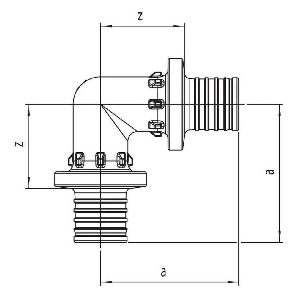 Rehau Winkel Rautitan PX, 16x16mm, 90 Grad, PPSU... REHAU-11600211001 4007360366452 (Abb. 2)