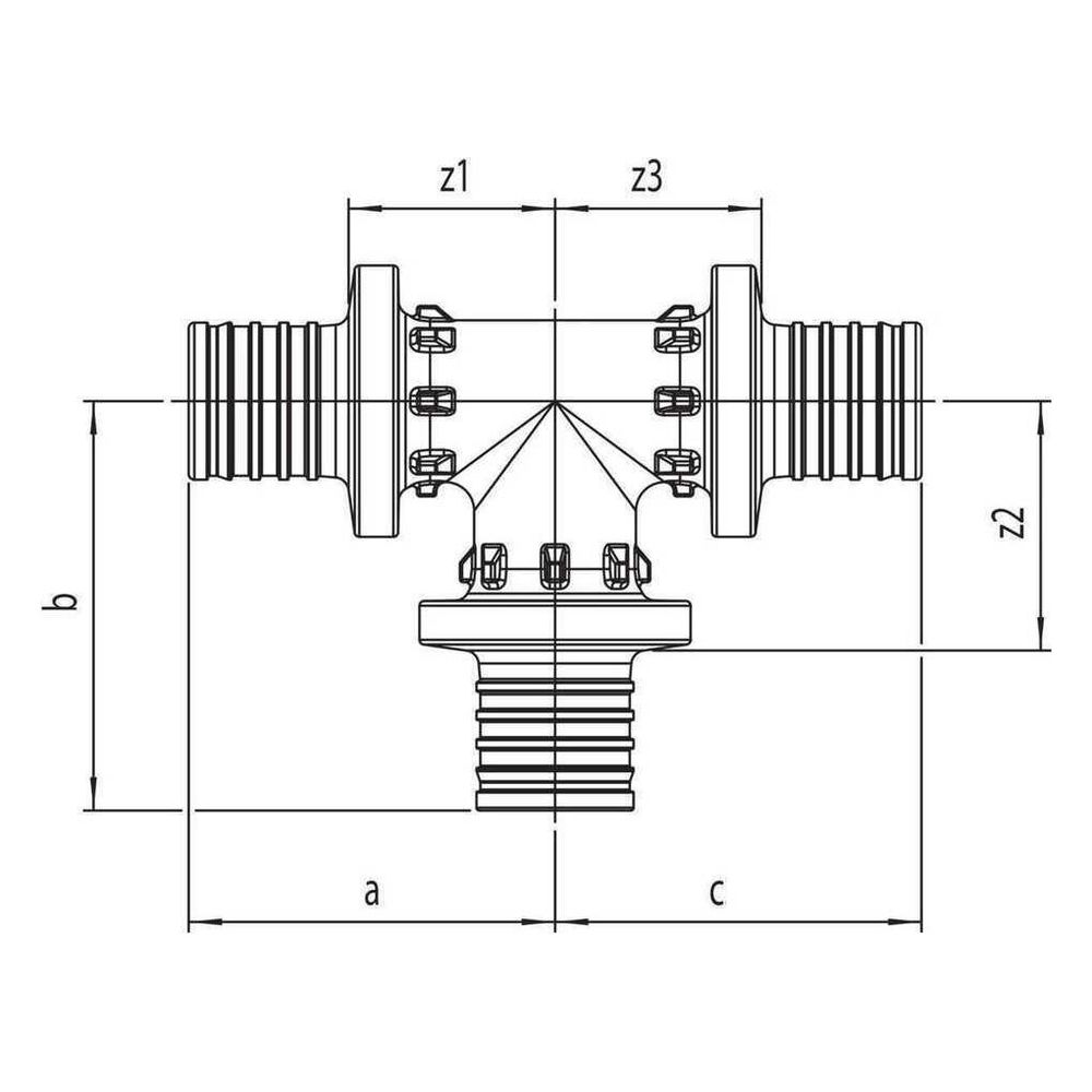 Rehau T-Stück Rautitan PX, mit Zentriernocken, 20x20x20mm... REHAU-11600321001 4007360366513 (Abb. 3)