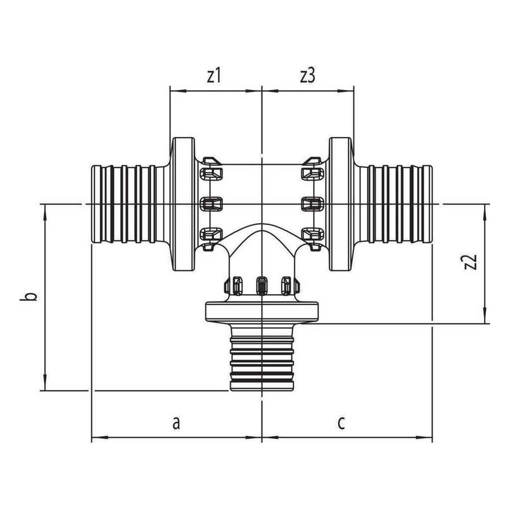 Rehau T-Stück Rautitan PX, mit Zentriernocken, 25x20x25mm... REHAU-11600631001 4007360375836 (Abb. 3)