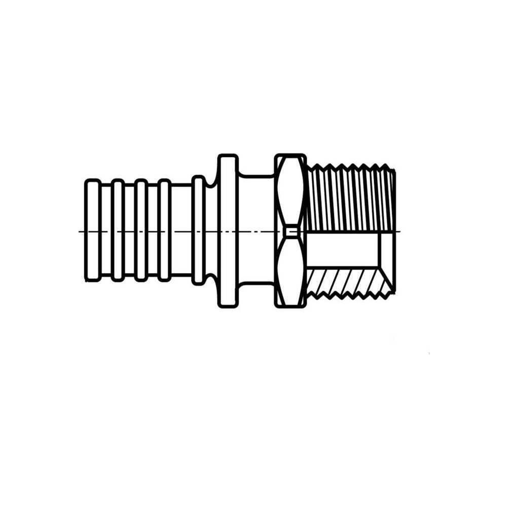 Rehau Übergang Konus, SDR 7,4, Messing, 32mm x G 1/2", 60 Grad... REHAU-12446661001 4007360136215 (Abb. 2)