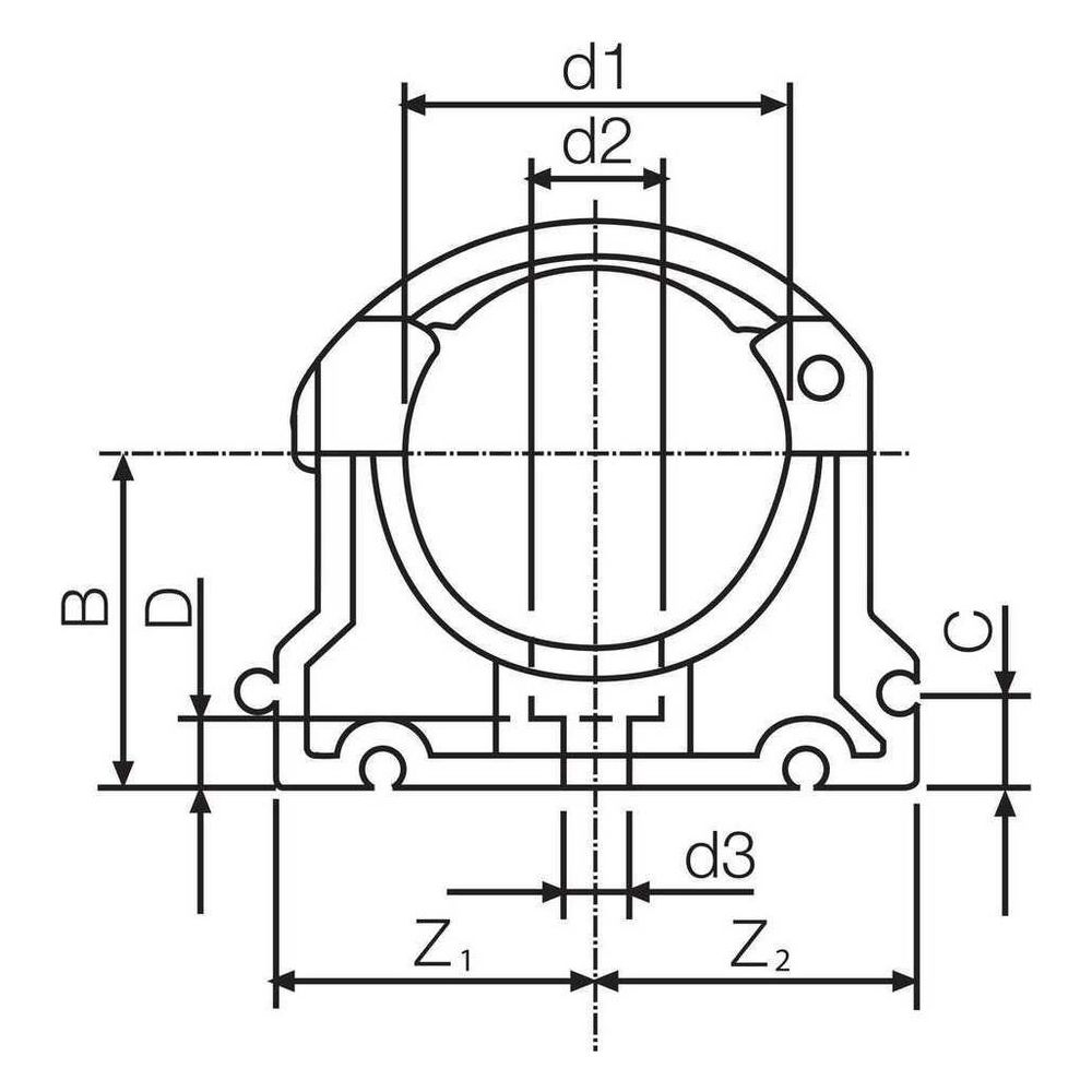 Rehau Rohrklemme 125mm, mit Klemmbügel, Schwarz... REHAU-12493501001 4007360194185 (Abb. 3)
