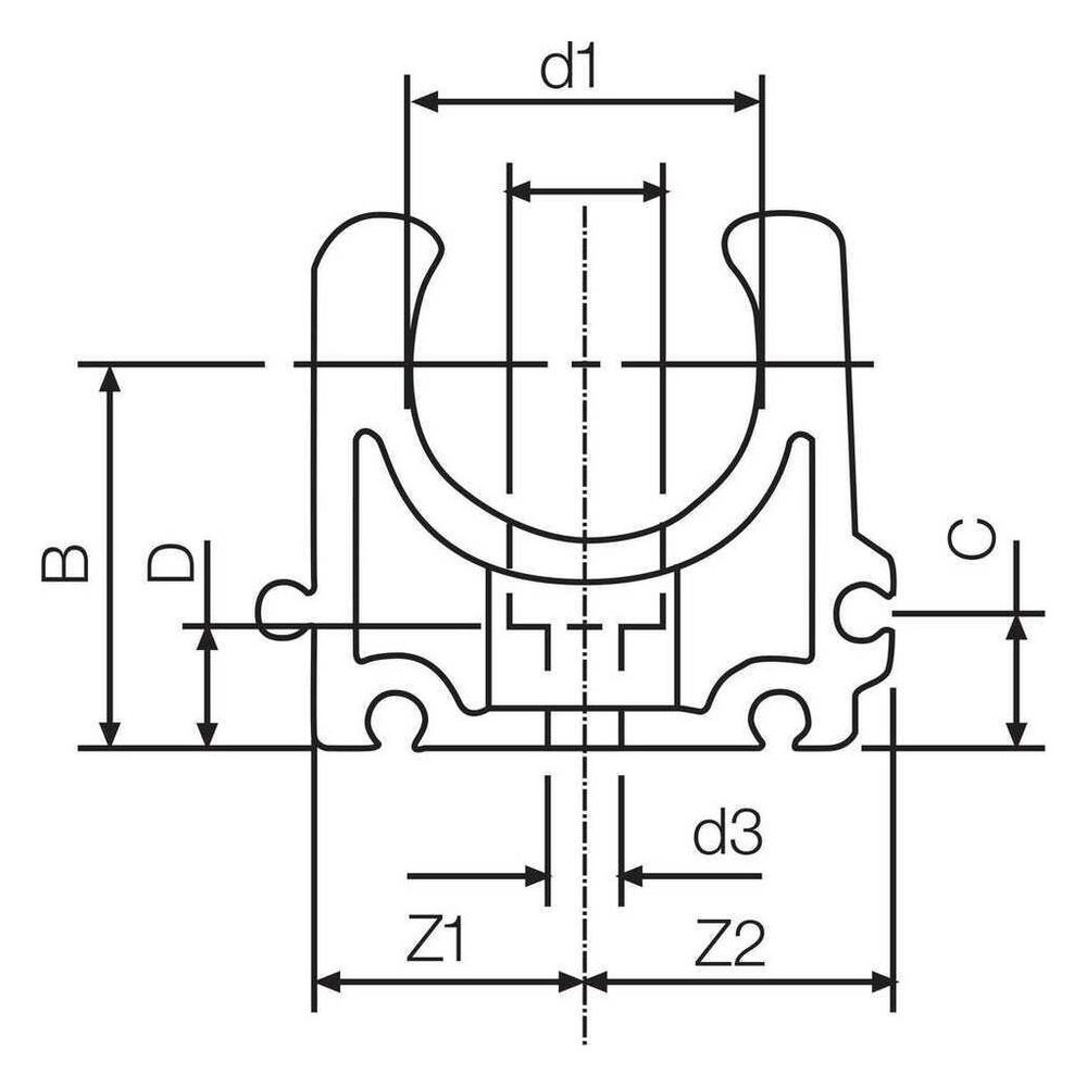 Rehau Rohrklemme 25mm, ohne Klemmbügel, Schwarz... REHAU-12436431001 4007360157012 (Abb. 3)