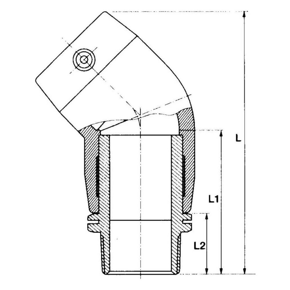 Rehau Smartfuse Übergangswinkel Außengewinde, 40mm x R 1 1/2", PE 100, PN 16, 45 Gra... REHAU-12451471001 4007360219482 (Abb. 2)