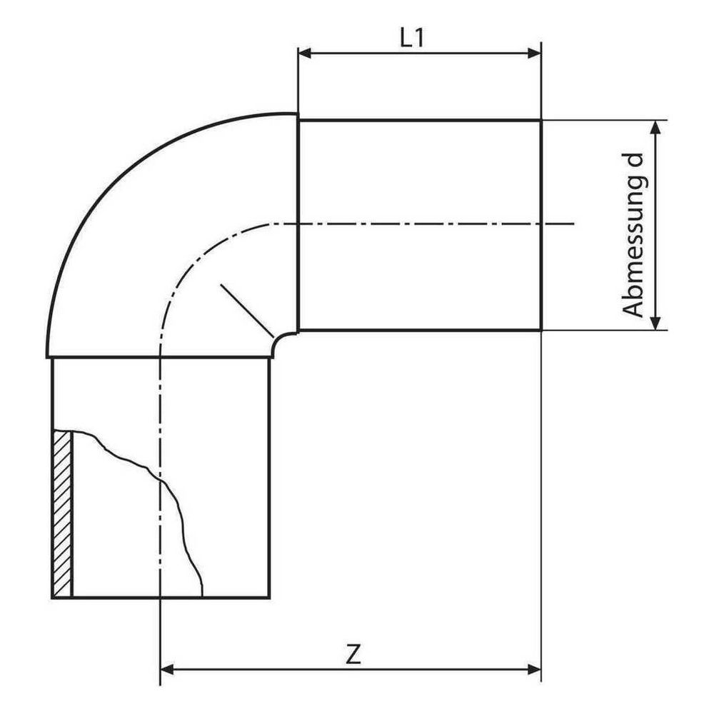 Rehau Winkel, SDR 17, Durchmesser 315mm, PE 100, 90 Grad, Schwarz... REHAU-12797861001 4007360222604 (Abb. 2)