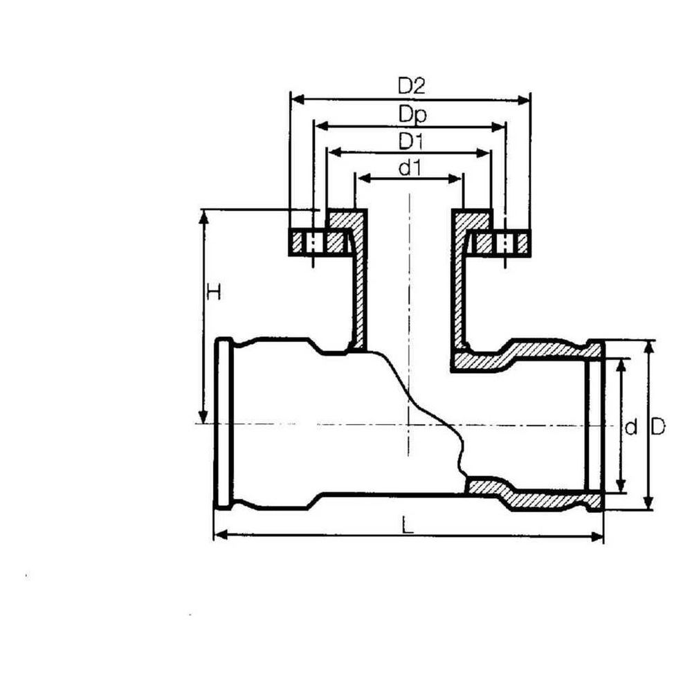Rehau Smartfuse T-Stück mit Flanschabgang 110mm x DN 100 x 110mm, PE 100, PN 16, Sch... REHAU-12331521001 4007360218454 (Abb. 2)